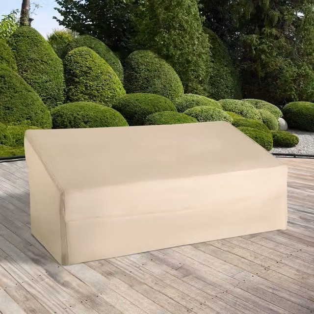 Outsunny Waterproof 3 Seater Sofa Cover in Beige, W/D/H: 218 x 111 x 63-101 cm – 3