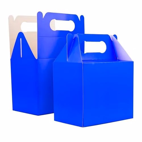 SHATCHI Blue Party Food Lunch Boxes, 20 Pieces, W/D/H: 14 x 12 x 10 cm