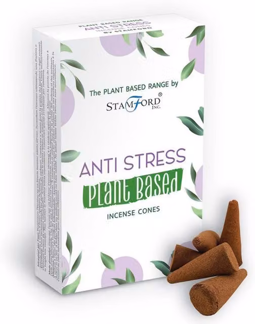 Stamford Anti Stress Plant Based Incense Cones, White and Brown