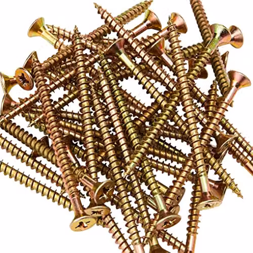 Forgefix Multi-Purpose Pozidriv Self-Countersinking Wood Screws, Silver, 100 Pack – 1