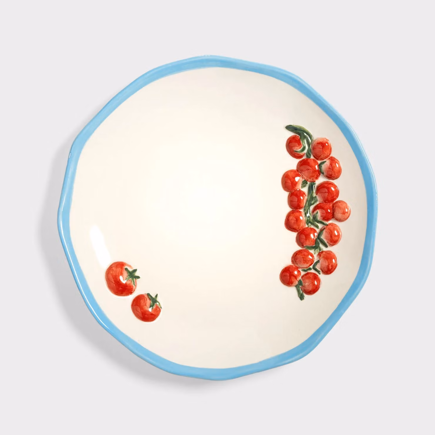 &Klevering Pomodoro Floral Stoneware Serving Platter, Multicolour