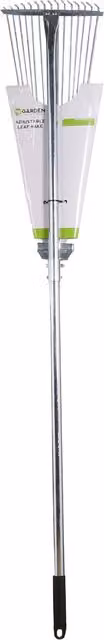 My Garden Adjustable Manual Leaf Rake in Silver