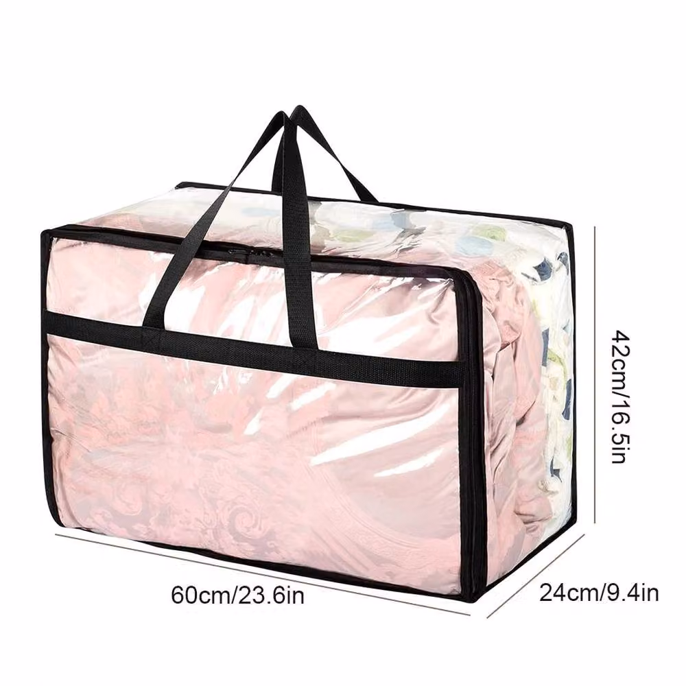 FORGEVIO 4 Pack Transparent PVC Zipped Underbed Storage Bags – 2