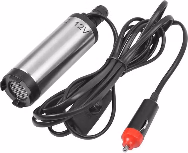 Nordara DC 12V Electric Submersible Water Diesel and Oil Liquid Transfer Pump in Silver – 1