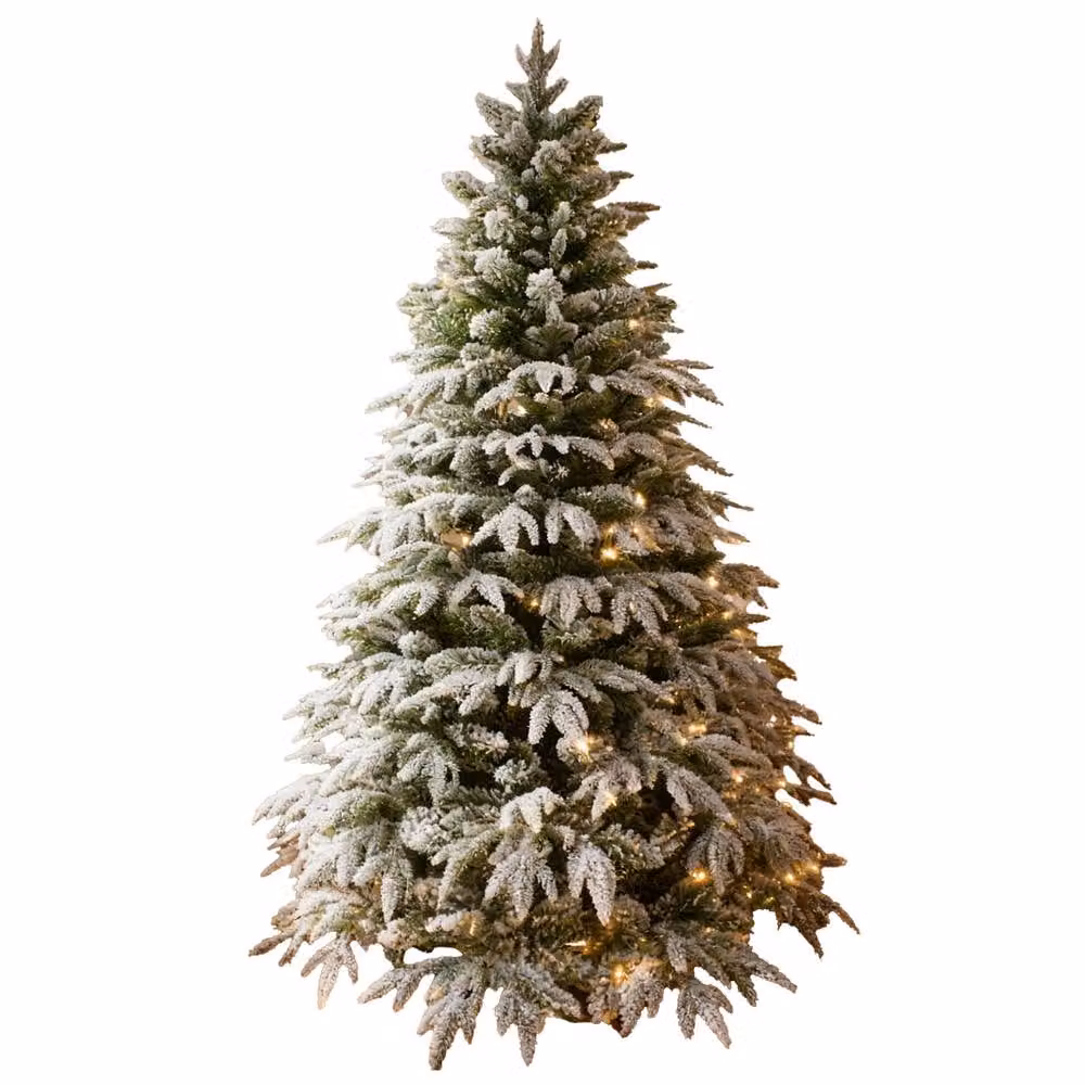 Shatchi 5ft Prelit Green Lapland Fir Christmas Tree with Warm White LEDs – 2