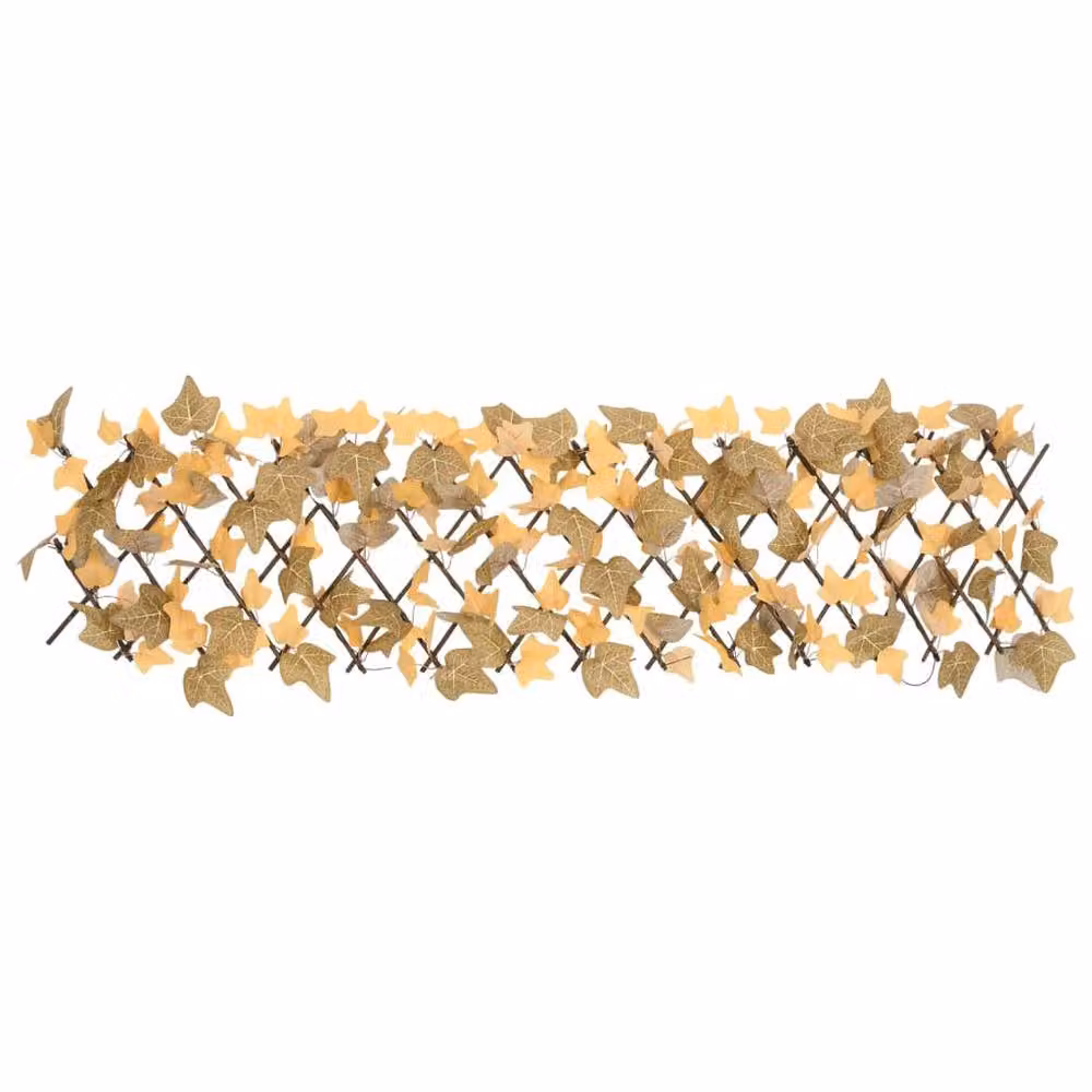 Berkfield Home Artificial Maple Leaf Trellis Expandable Orange and Beige Wall-Mounted Hedge, 5 pcs, W: 180 cm, D: 30 cm – 2