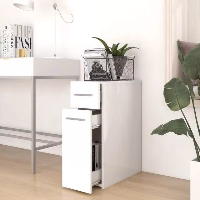 Berkfield Home Sturdy Apothecary Cabinet in White, W/D/H: 45.5 x 20 x 60 cm