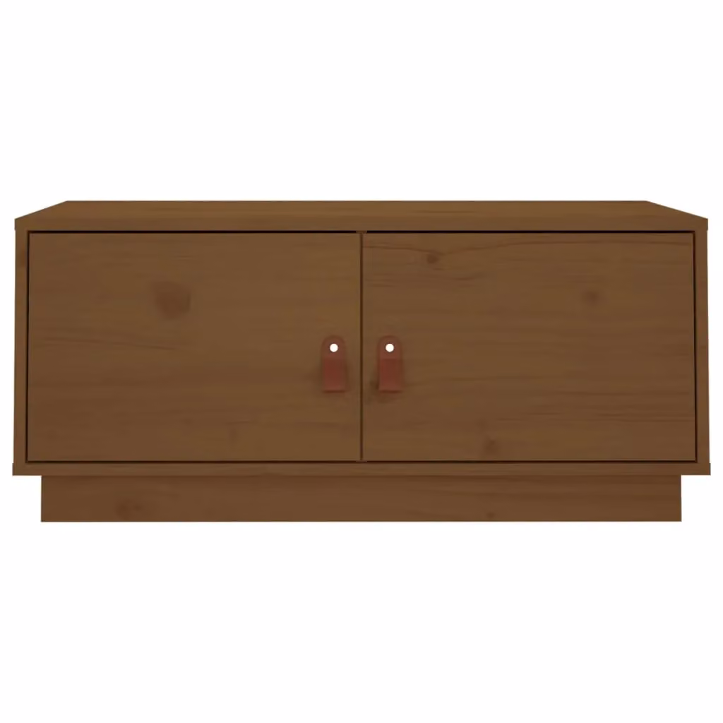 Berkfield Home Rustic Solid Wood Pine Coffee Table in Honey Brown, W: 80 cm, D: 50 cm, H: 35 cm – 2
