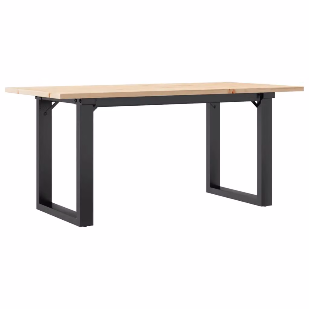 Berkfield Home O-Frame Coffee Table in Brown Solid Pine and Steel, W/D/H: 90 x 40 x 45 cm – 2