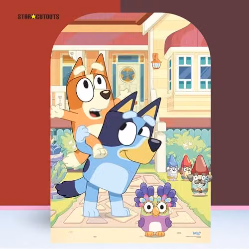 Star Cutouts Bluey and Bingo At Home Freestanding Cardboard Stand-In Cutout, Multicolour, Height: 136 cm – 3