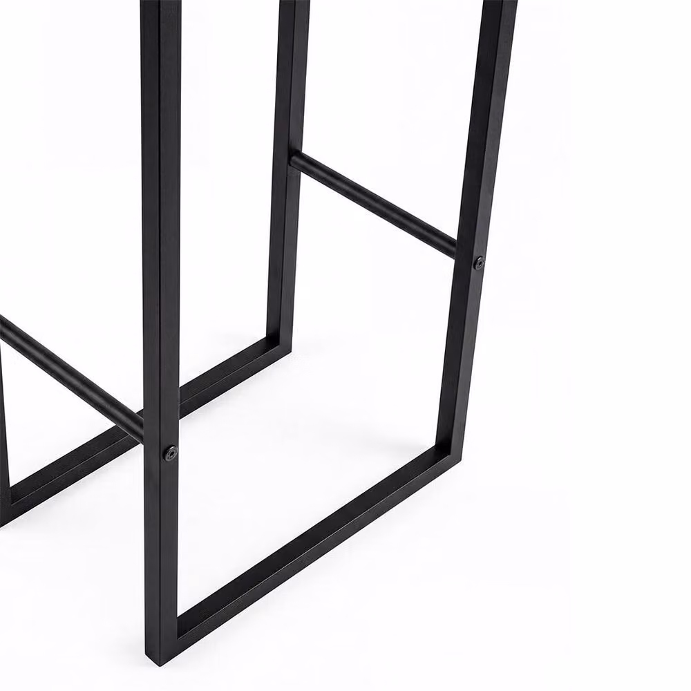 Levede Black Metal Outdoor Log Store and Firewood Rack – 4