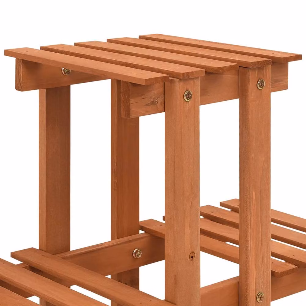 Berkfield Home Wooden Plant Stand in Brown, W/D/H: 83 x 25 x 132 cm – 2