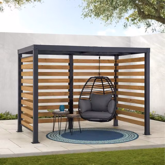 Sunjoy MARAO Steel Pergola in Black