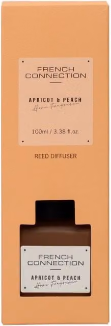 French Connection Apricot and Peach Fruity Reed Diffuser, 100 ml, Orange