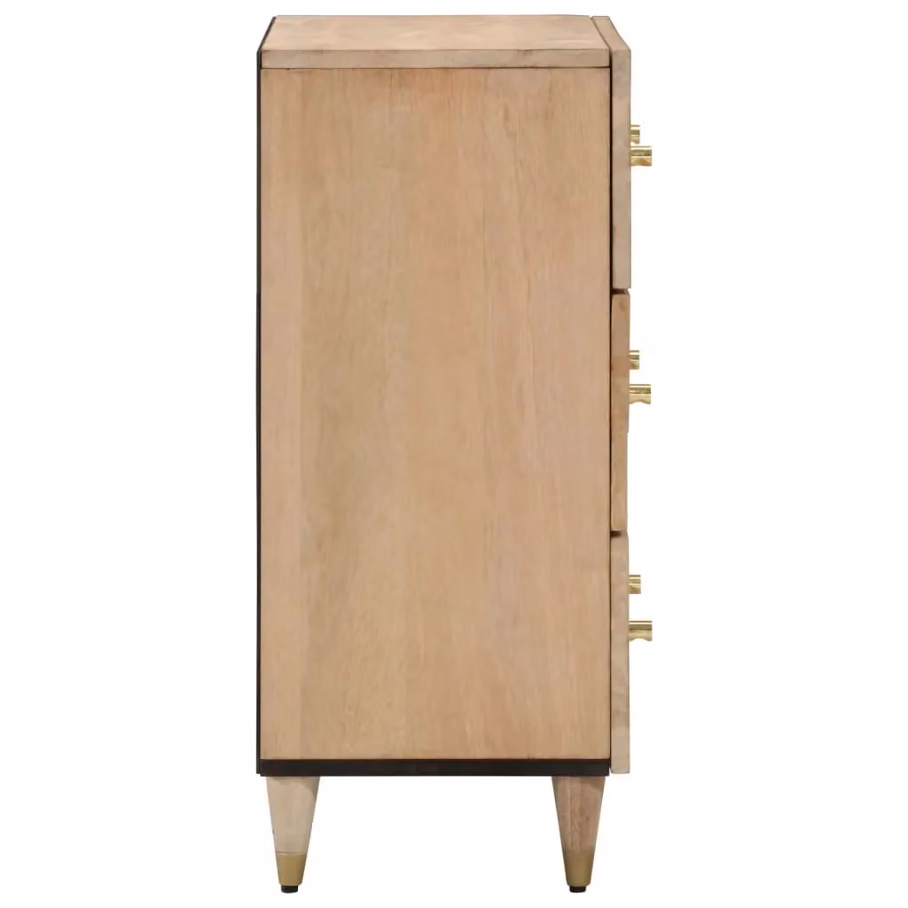 Berkfield Home Side Cabinet in Brown Solid Mango Wood, W/D/H: 60 x 33 x 75 cm – 2