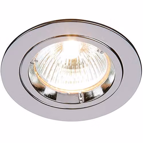 Loops Fixed Round Recess Ceiling Downlight in Chrome