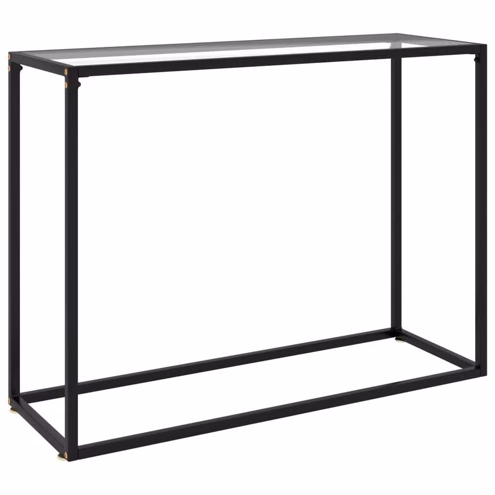 Berkfield Home Modern Transparent Console Table with Tempered Glass, W/D/H: 100 x 35 x 75 cm – 2