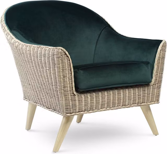 Desser Henley Velvet Chair in Green and Yellow