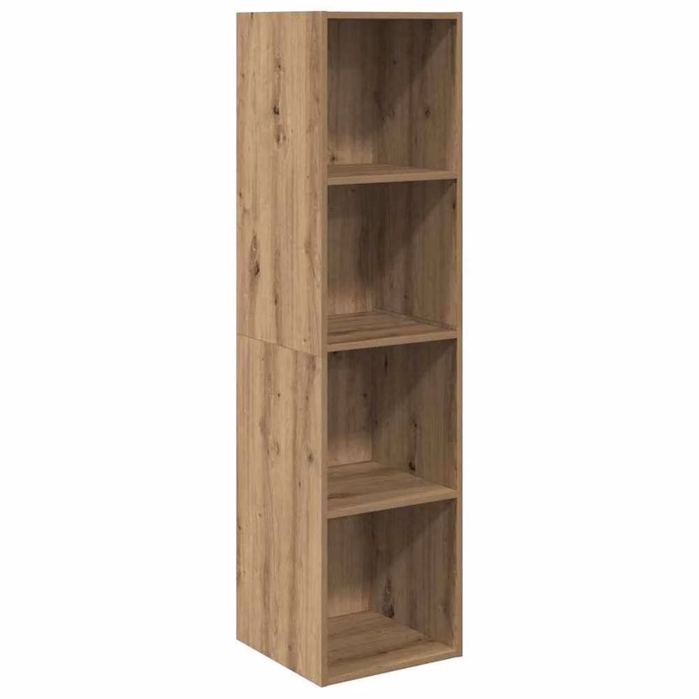 Berkfield Home 4-Piece Wall-Mounted Storage Unit in Artisan Oak Brown Engineered Wood – 5