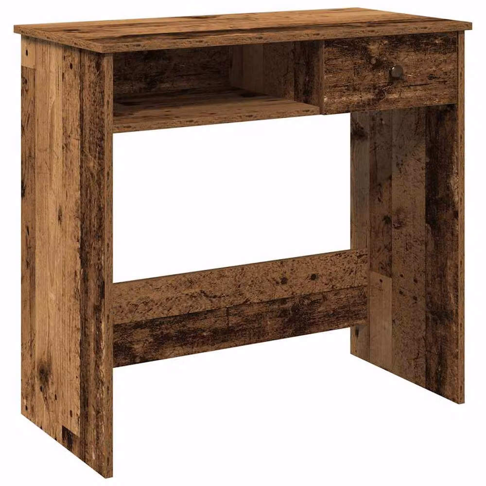Berkfield Home Rustic Brown Decorative Writing Desk in Engineered Wood, W/D/H: 80 x 40 x 75 cm – 3