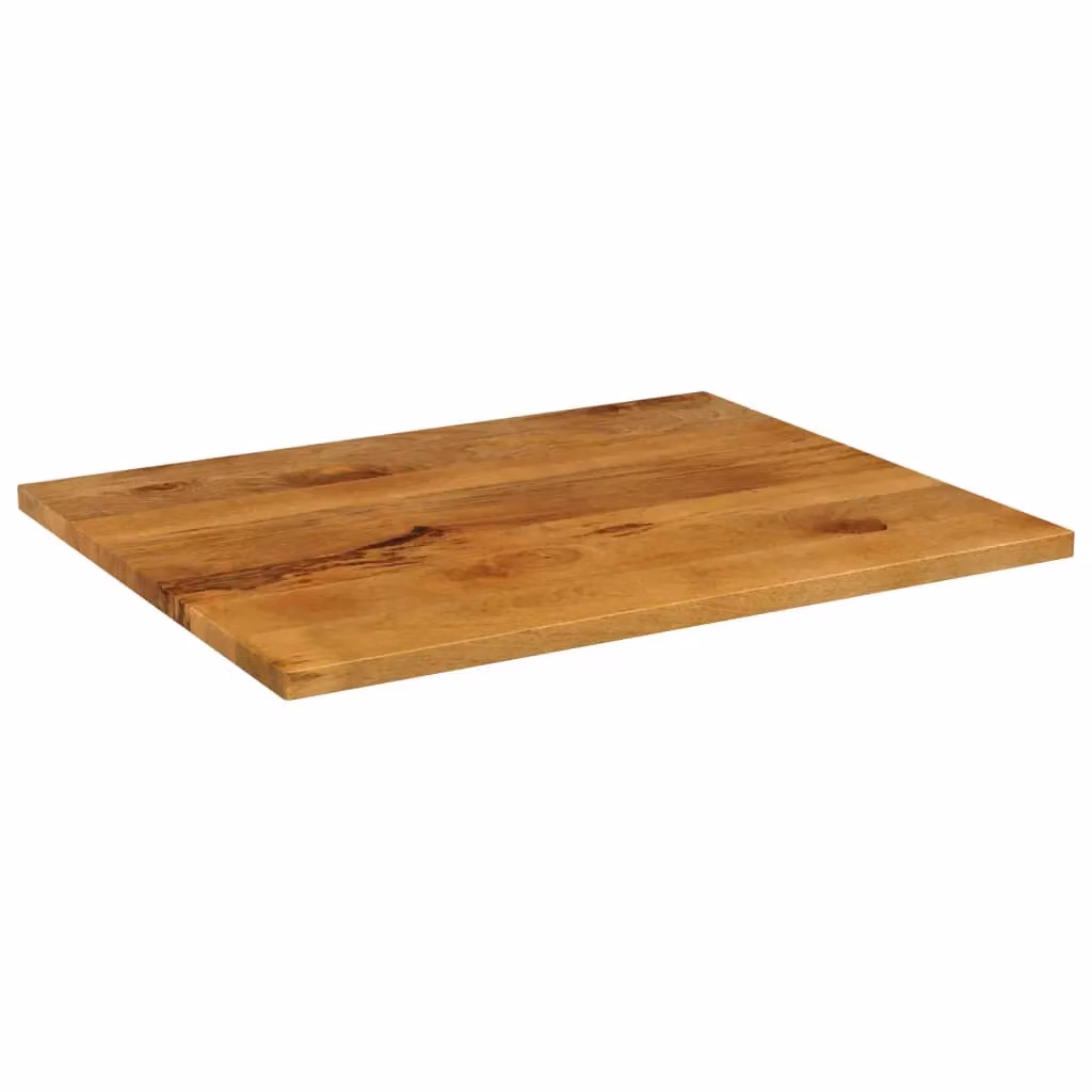Berkfield Home Rectangular Solid Wood Mango Table Top, Brown, W: 90 cm, D: 80 cm, H: 3.8 cm – 2