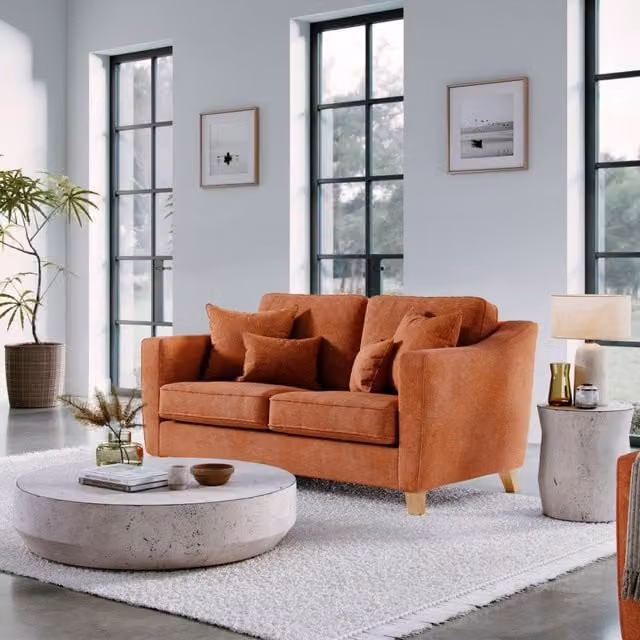 The Great Sofa Company Jackson 2 Seater Chenille Sofa in Terracotta – 1