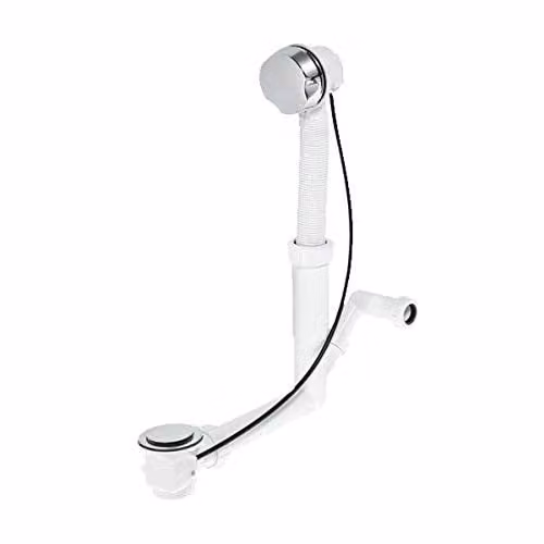 McAlpine PUBX-SP Chrome Plated Stainless Steel Pop-Up Bath Waste and Overflow for Bathtubs, 1.5 inch