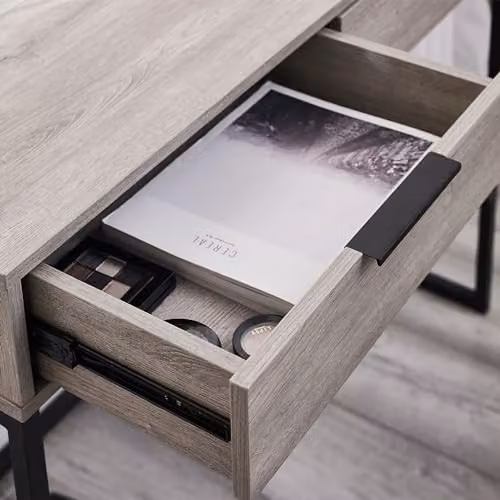 Julian Bowen Bali 2 Drawer Dressing Table and Desk in Grey Oak – 3
