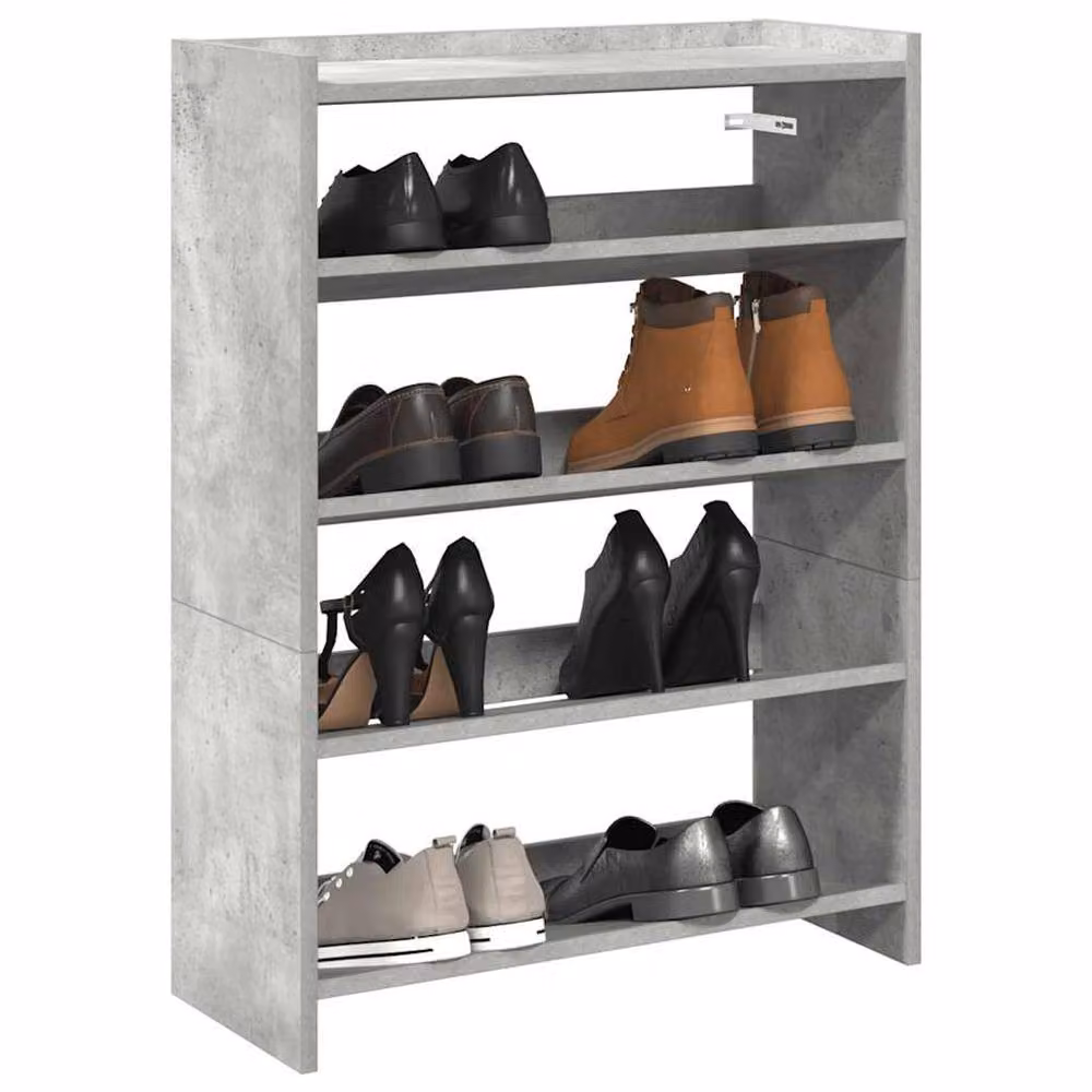 Berkfield Home Industrial Shoe Rack in Concrete Grey, W/D/H: 60 x 25 x 81 cm – 2