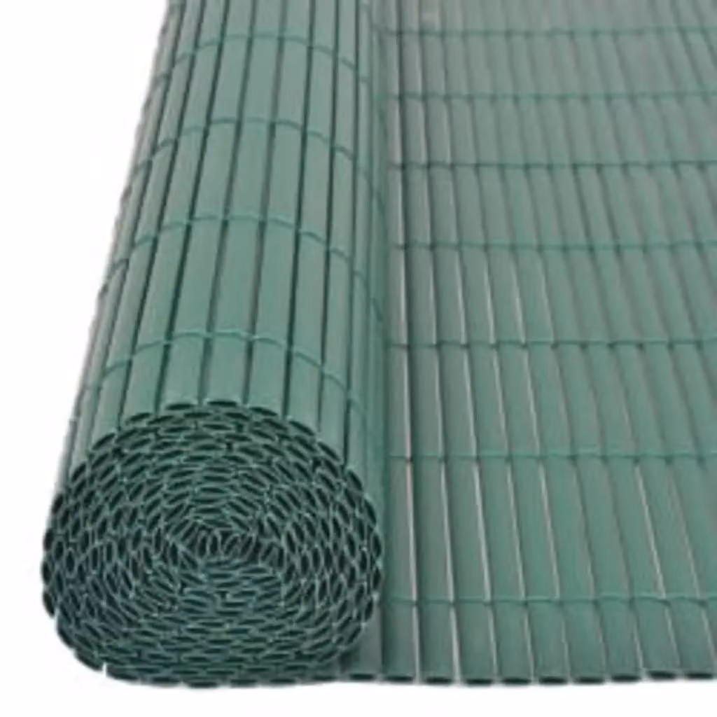 Berkfield Home Double-Sided Mat PVC Garden Fence, Green, H 90 cm x W 400 cm – 3