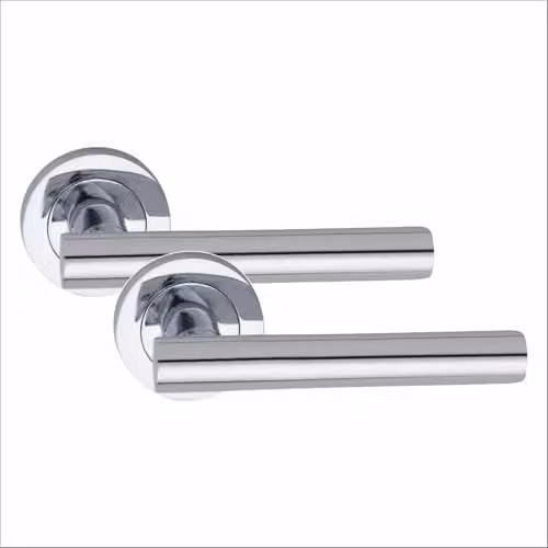 Golden Grace Straight T-Bar Door Handles in Polished Chrome, 1 Pair – 1