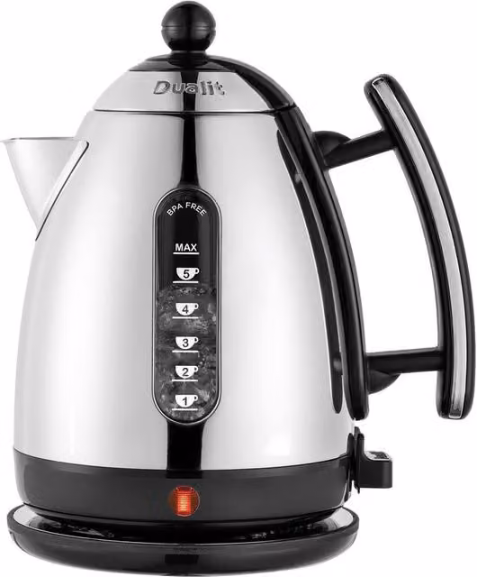 Dualit Lite Jug Kettle in Black and Silver, 1.5 l – 1