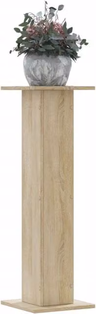 Berkfield Home Set of 2 Sonoma Oak Plant Stands in Brown, W/D/H: 30 x 30 x 95 cm