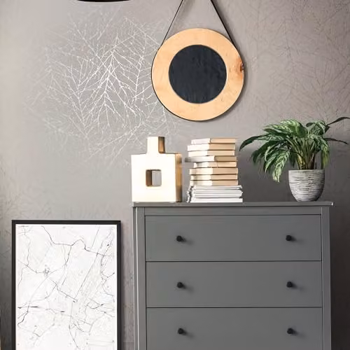 Galerie White Geometric Abstract Industrial Non-Woven Wallpaper Roll – 2