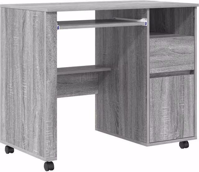 Berkfield Home Grey Computer Desk in Sonoma Engineered Wood – 1