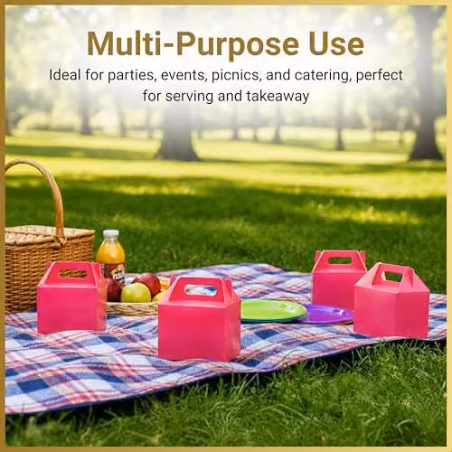 Shatchi 20-Piece Pink Cardboard Party Food Boxes, W/D/H: 14 x 12 x 10 cm – 5