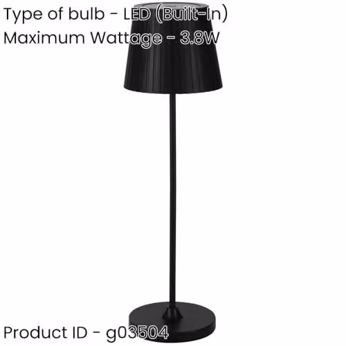 Loops Minimalist LED Table Lamp in Black and Gold/Brass with Touch Control