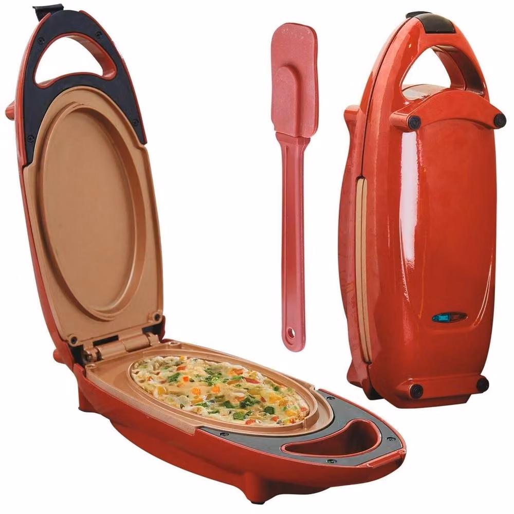 VOGREX Non Stick Electric Pancake, Sandwich and Omelette Maker in Red – 3