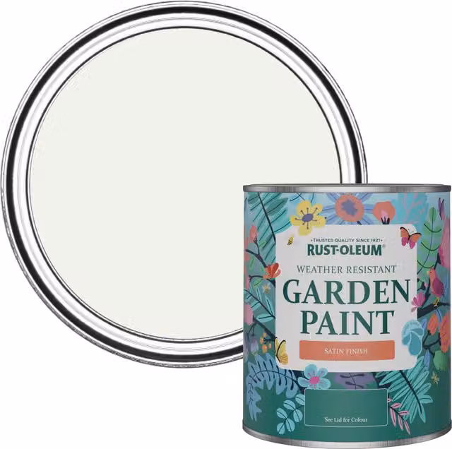Rust-Oleum Water-Based Garden Paint in Satin Finish, Steamed Milk, 0.75 l
