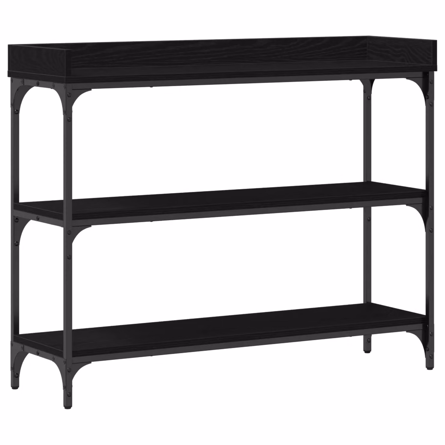 Berkfield Home Black Oak Console Table, W/D/H: 100 x 30 x 80 cm – 2