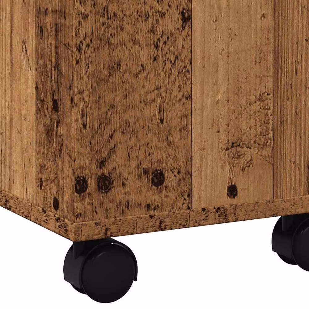 Berkfield Home Durable Square Coffee Table in Brown Rustic Wood, W/D/H: 60 x 60 x 38 cm – 3