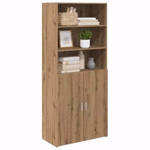 vidaXL Artisan Oak Highboard in Brown, W/D/H: 80 x 42.5 x 185 cm