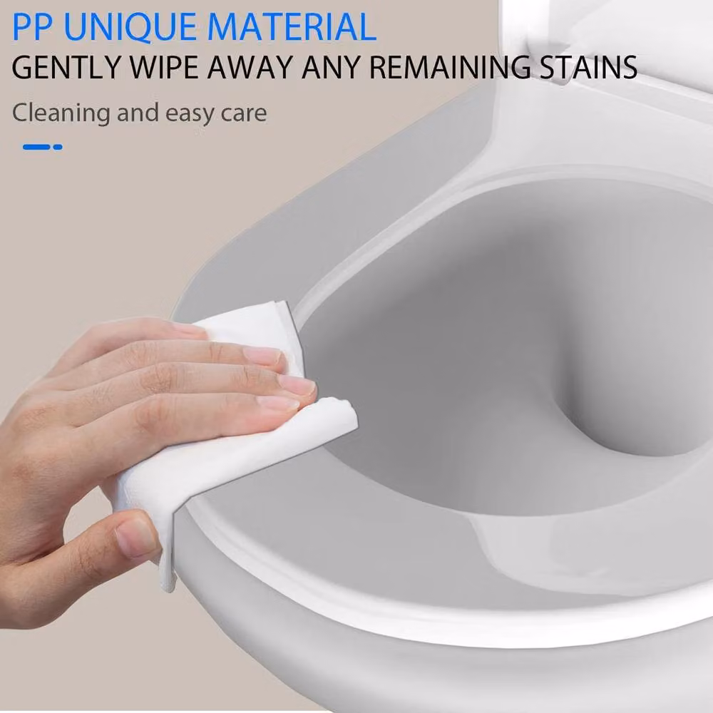 FORGEVIO D Type Square Soft Close Toilet Seat in White, Width: 180 cm, Drop: 180 cm – 3
