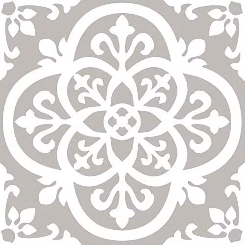 WallPops FP2942 Medina Grey Self-Adhesive Peel and Stick Floor Tiles, W: 30.48 cm x H: 30.48 cm – 1