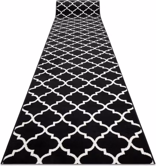 RugsX Bcf Morad Moroccan Runner in Black, W: 70 cm, L: 300 cm – 1