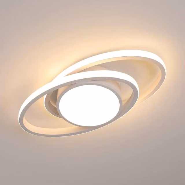 Goeco Modern LED Ceiling Light in White, 39W, Warm White 3000K