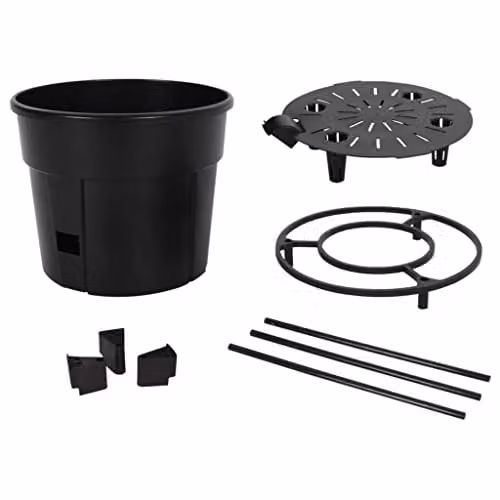 vidaXL Anthracite Tomato Grower Planter Tub, Diameter: 29.5 cm, Height: 115 cm – 2