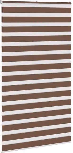 Berkfield Home Elegant Zebra Blind in Brown, W: 120 cm, H: 200 cm