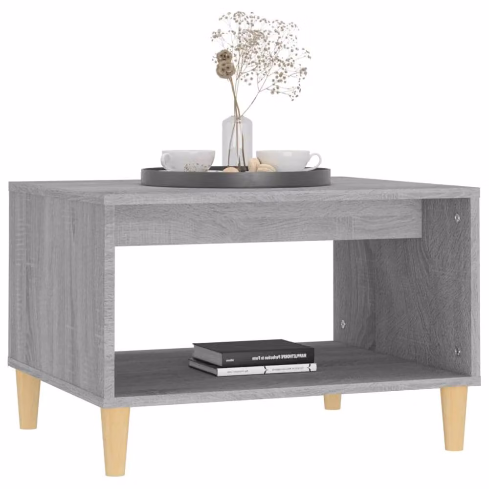 Berkfield Home Grey Sonoma Coffee Table, W: 60 cm, D: 50 cm, H: 40 cm – 3