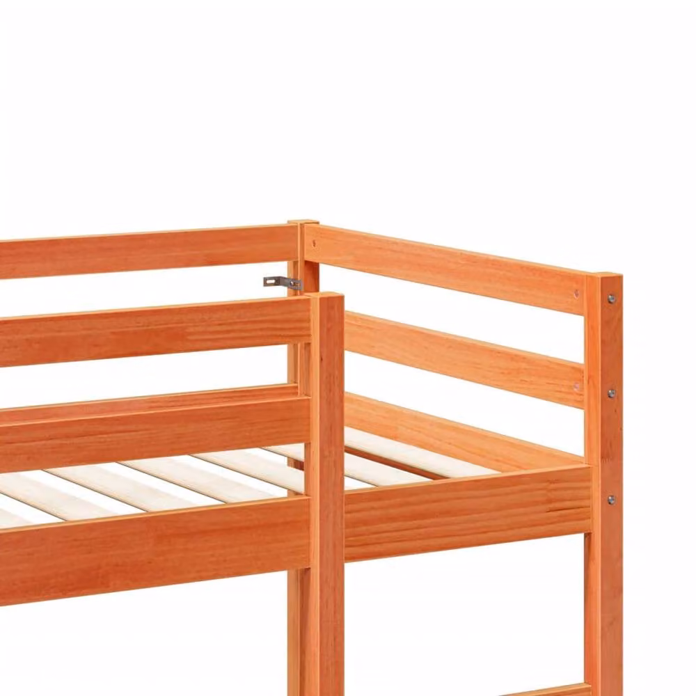 Berkfield Home Loft Bed Frame in Waxed Brown Solid Pine, W/D/H: 200 x 80 x 155.5 cm – 3